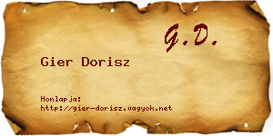 Gier Dorisz névjegykártya